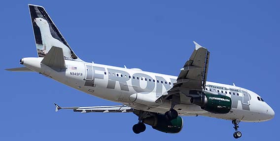 Frontier Airbus A319-111 N949FR Erma, Phoenix Sky Harbor, March 6, 2015